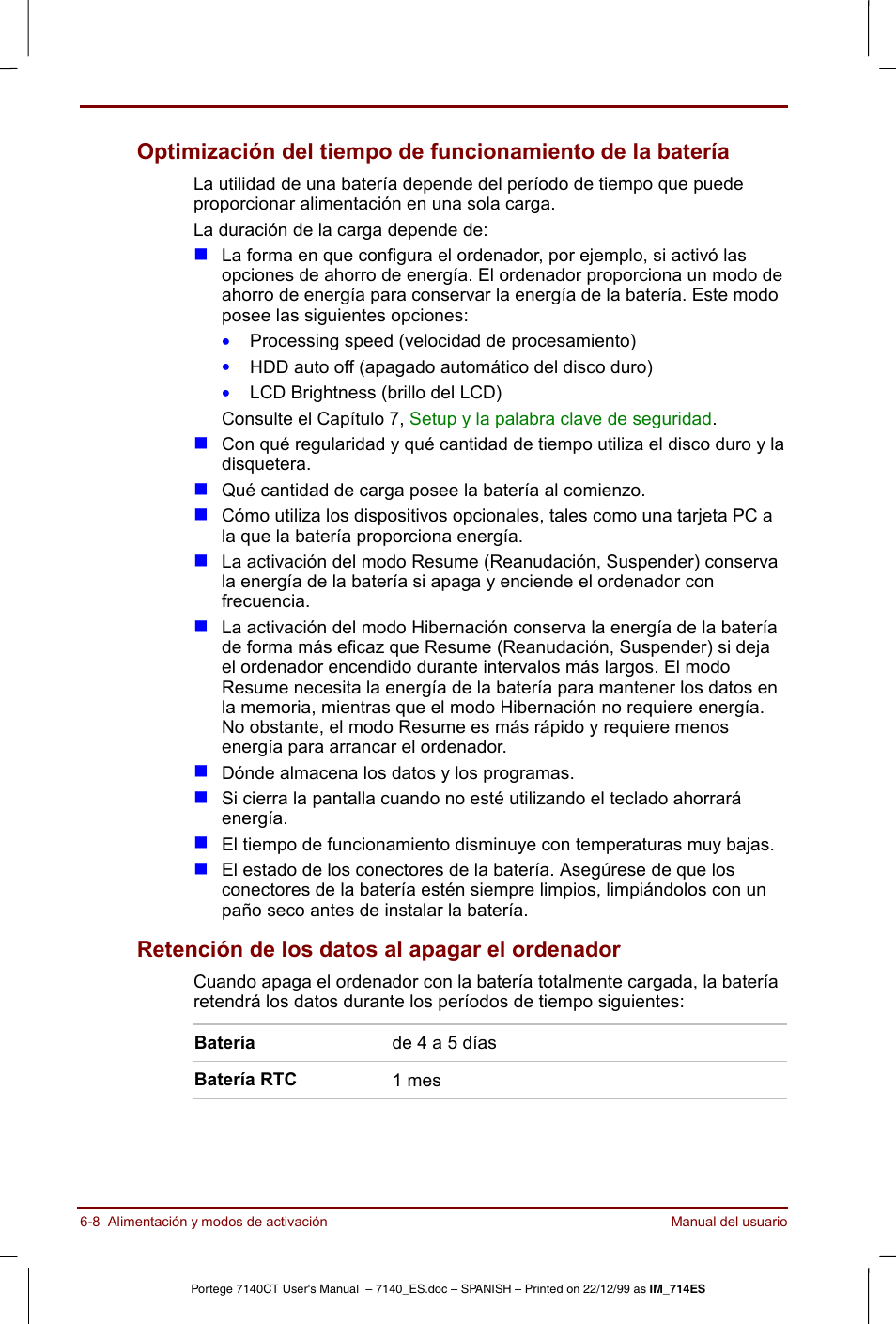 Retención de los datos al apagar el ordenador | Toshiba Portege 7140 User Manual | Page 78 / 204