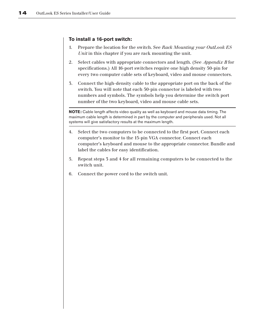 Avocent 280ES User Manual | Page 20 / 64