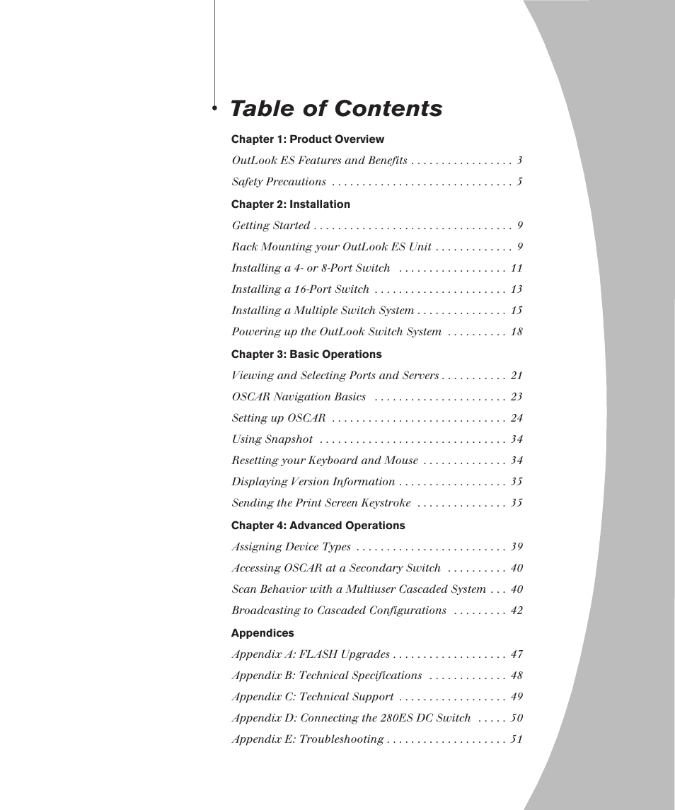 Avocent 280ES User Manual | Page 5 / 64