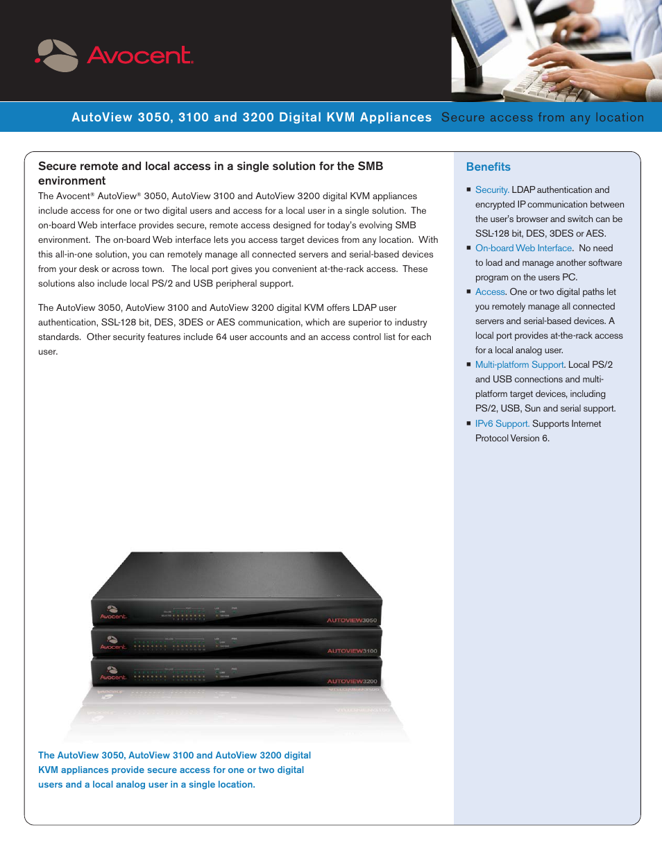 Avocent AutoView 3100 User Manual | 2 pages