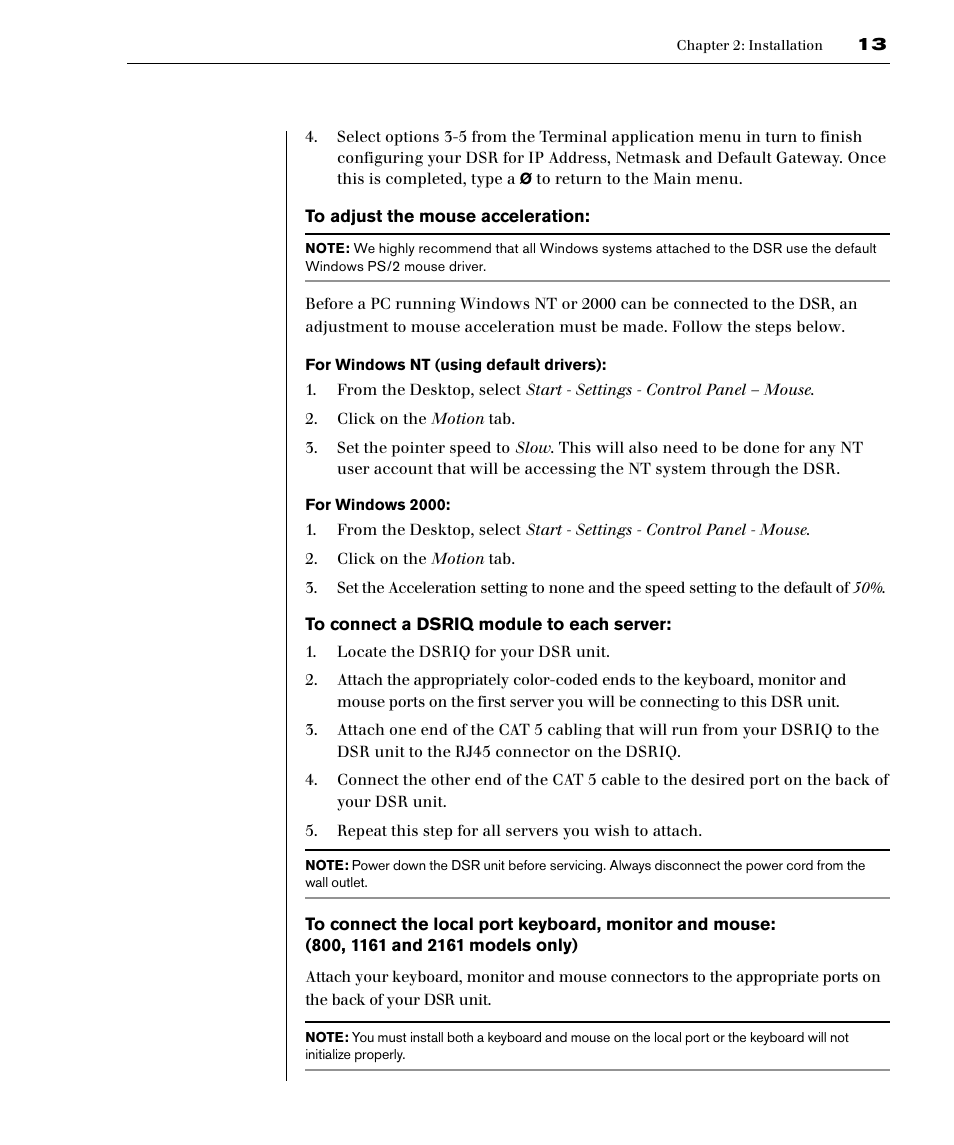 Avocent DSR1161 User Manual | Page 19 / 48