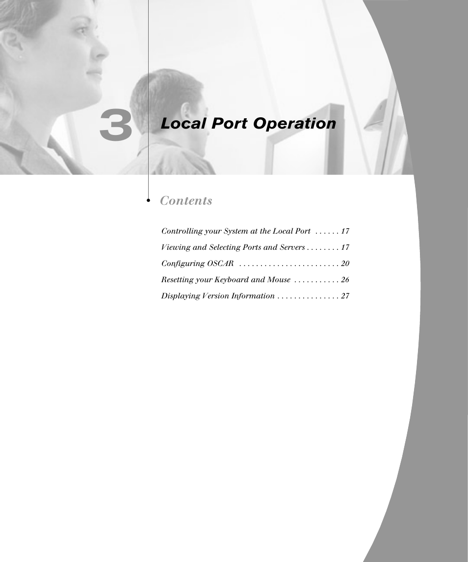 Local port operation | Avocent DSR1161 User Manual | Page 21 / 48