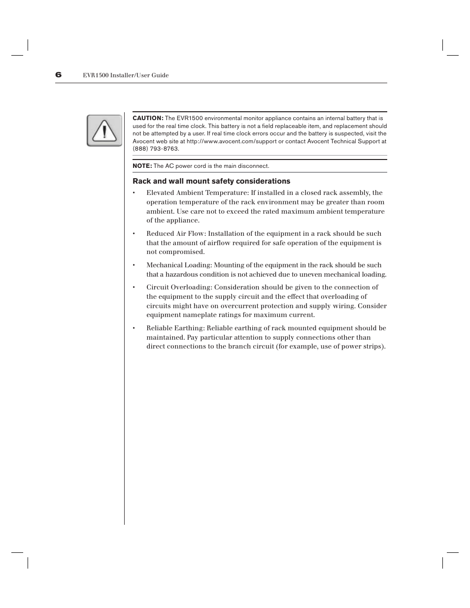 Avocent EVR1500-AM User Manual | Page 11 / 79