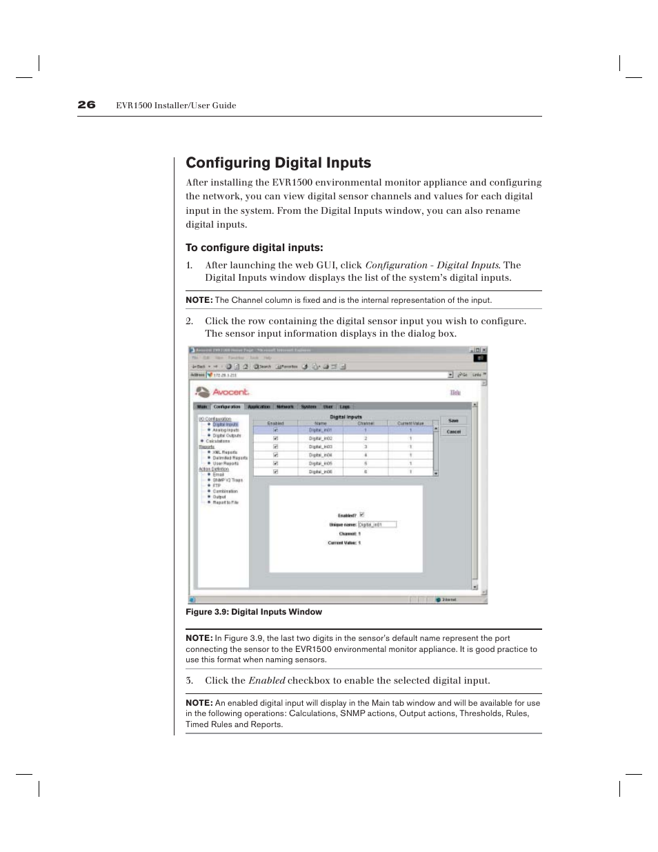 Configuring digital inputs | Avocent EVR1500-AM User Manual | Page 29 / 79