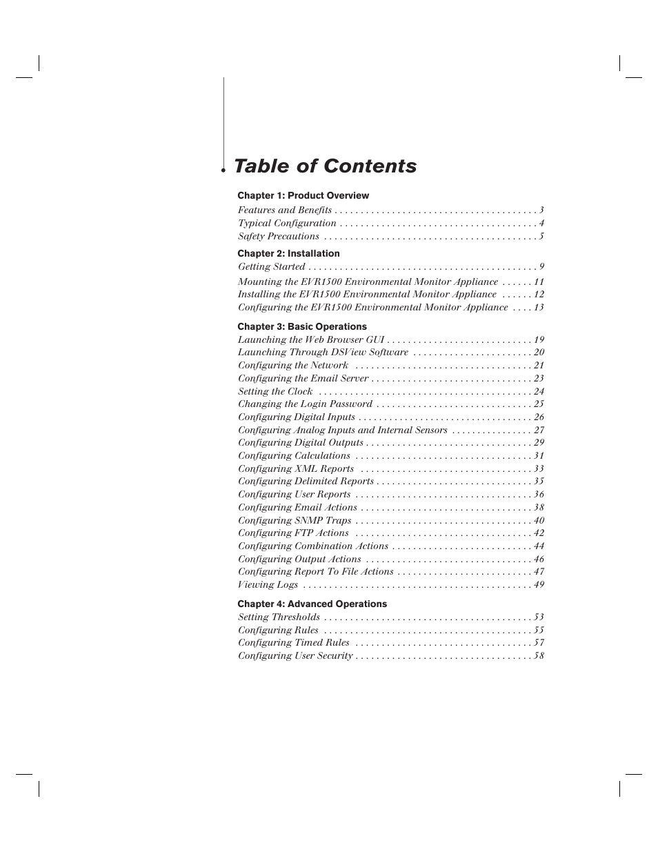 Avocent EVR1500-AM User Manual | Page 5 / 79