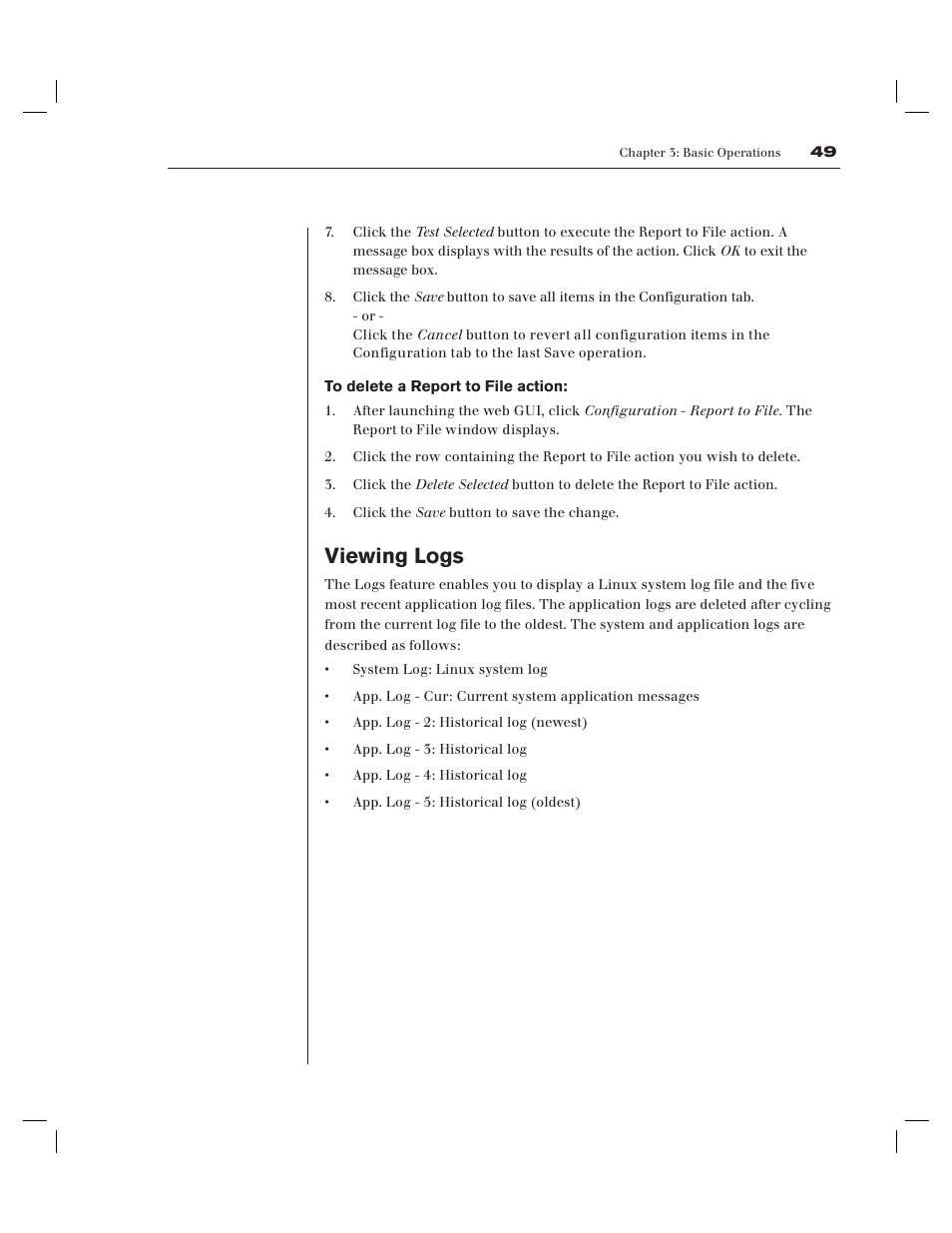 Viewing logs | Avocent EVR1500-AM User Manual | Page 52 / 79