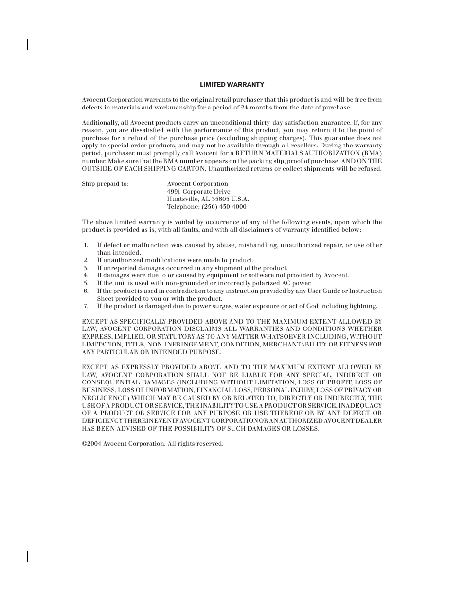 Avocent EVR1500-AM User Manual | Page 78 / 79