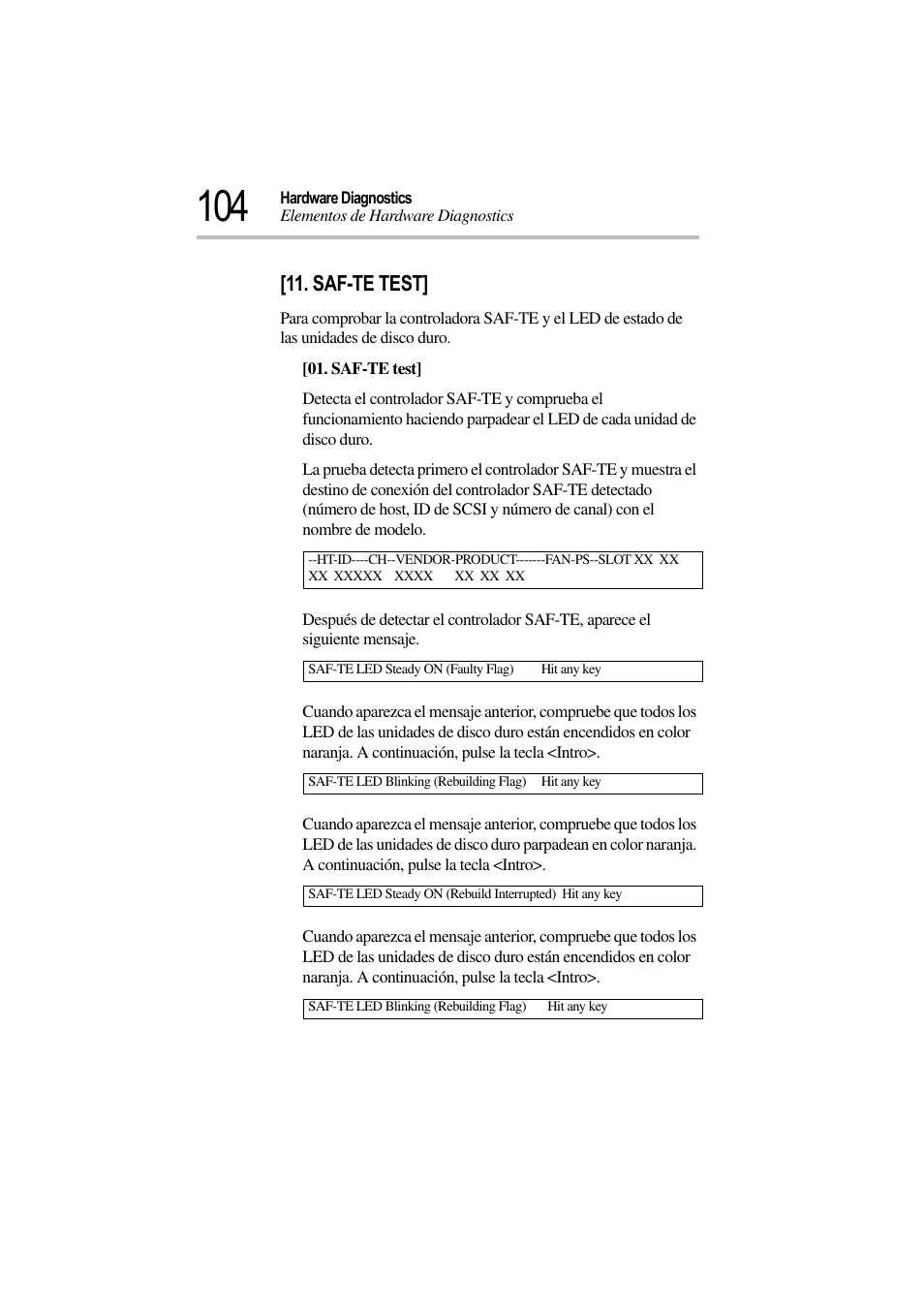 Saf-te test | Toshiba Magnia 3310 User Manual | Page 109 / 135