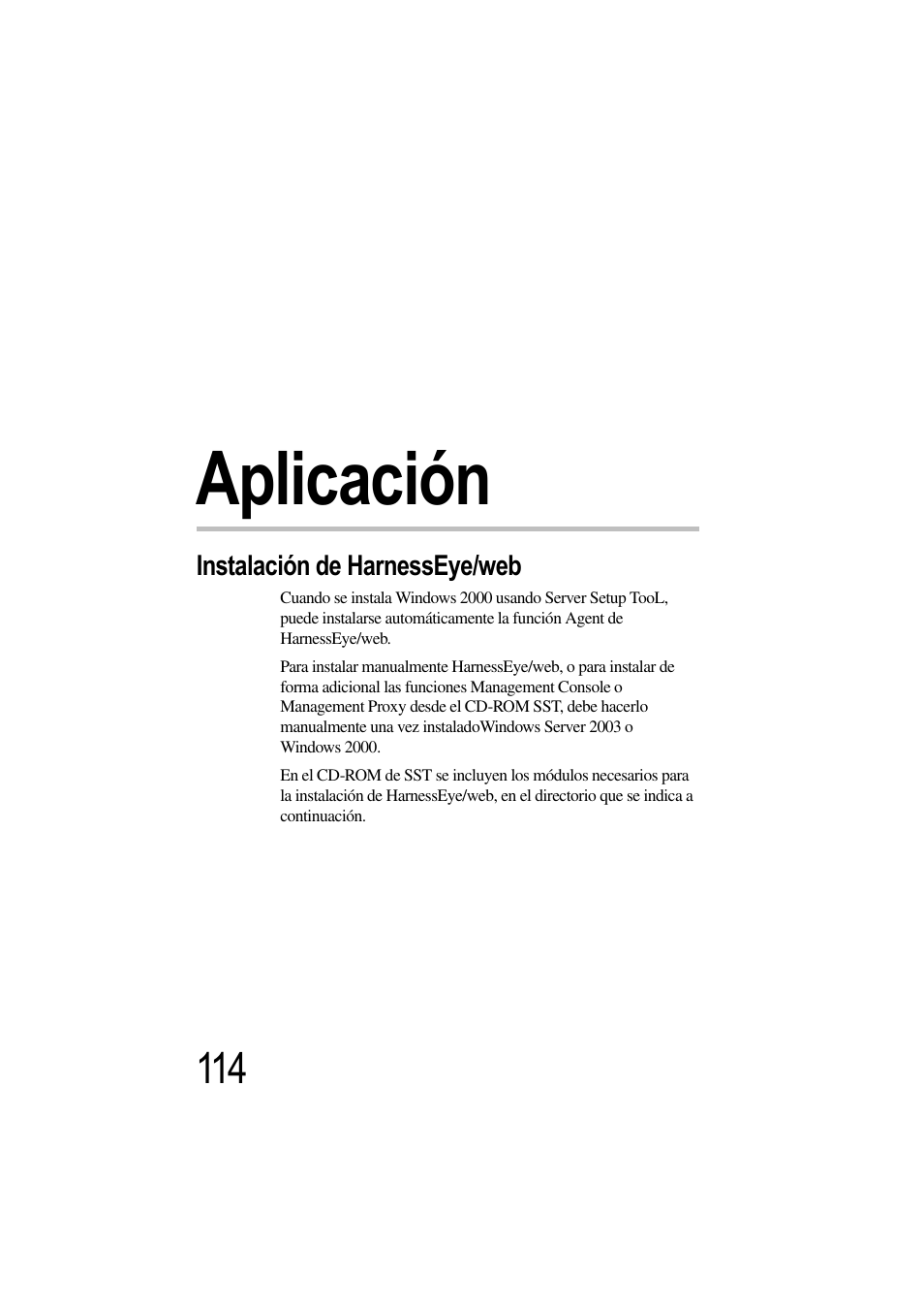 Aplicación, Instalación de harnesseye/web, Capítulo 5: aplicación | Toshiba Magnia 3310 User Manual | Page 118 / 135