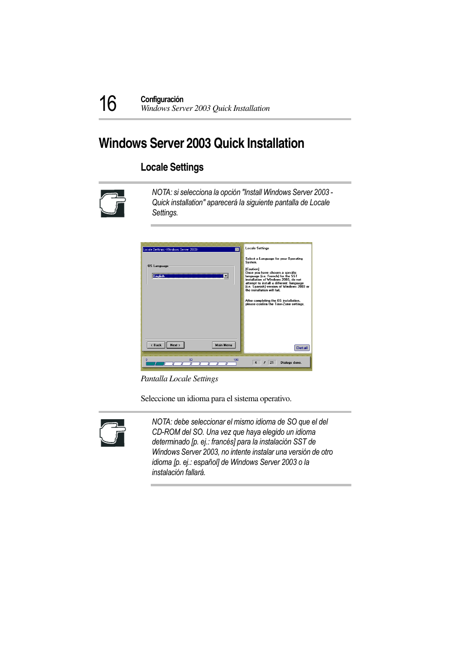 Windows server 2003 quick installation, Windows server, 2003 quick installation | Toshiba Magnia 3310 User Manual | Page 21 / 135