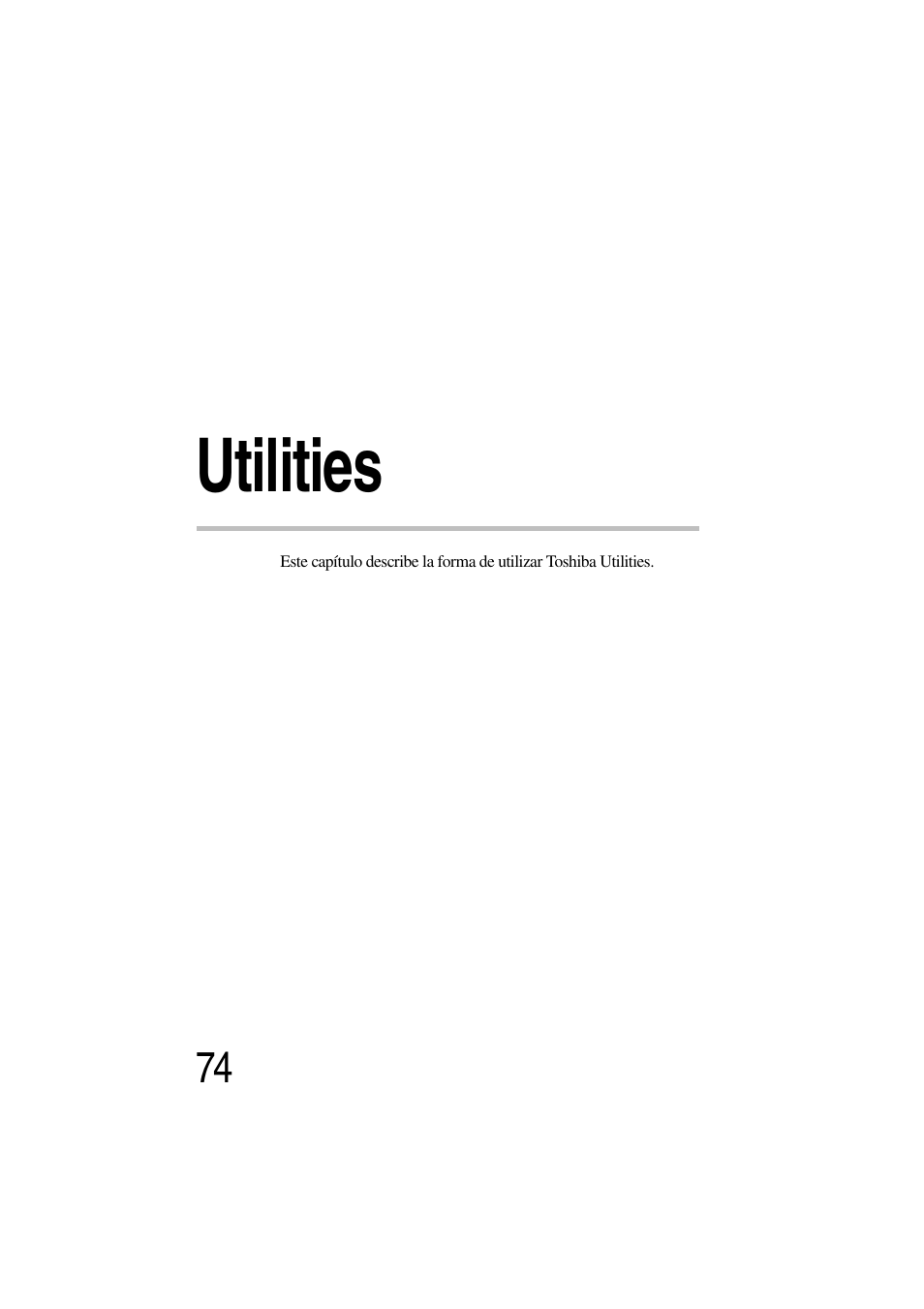 Utilities, Capítulo 3: utilities | Toshiba Magnia 3310 User Manual | Page 79 / 135