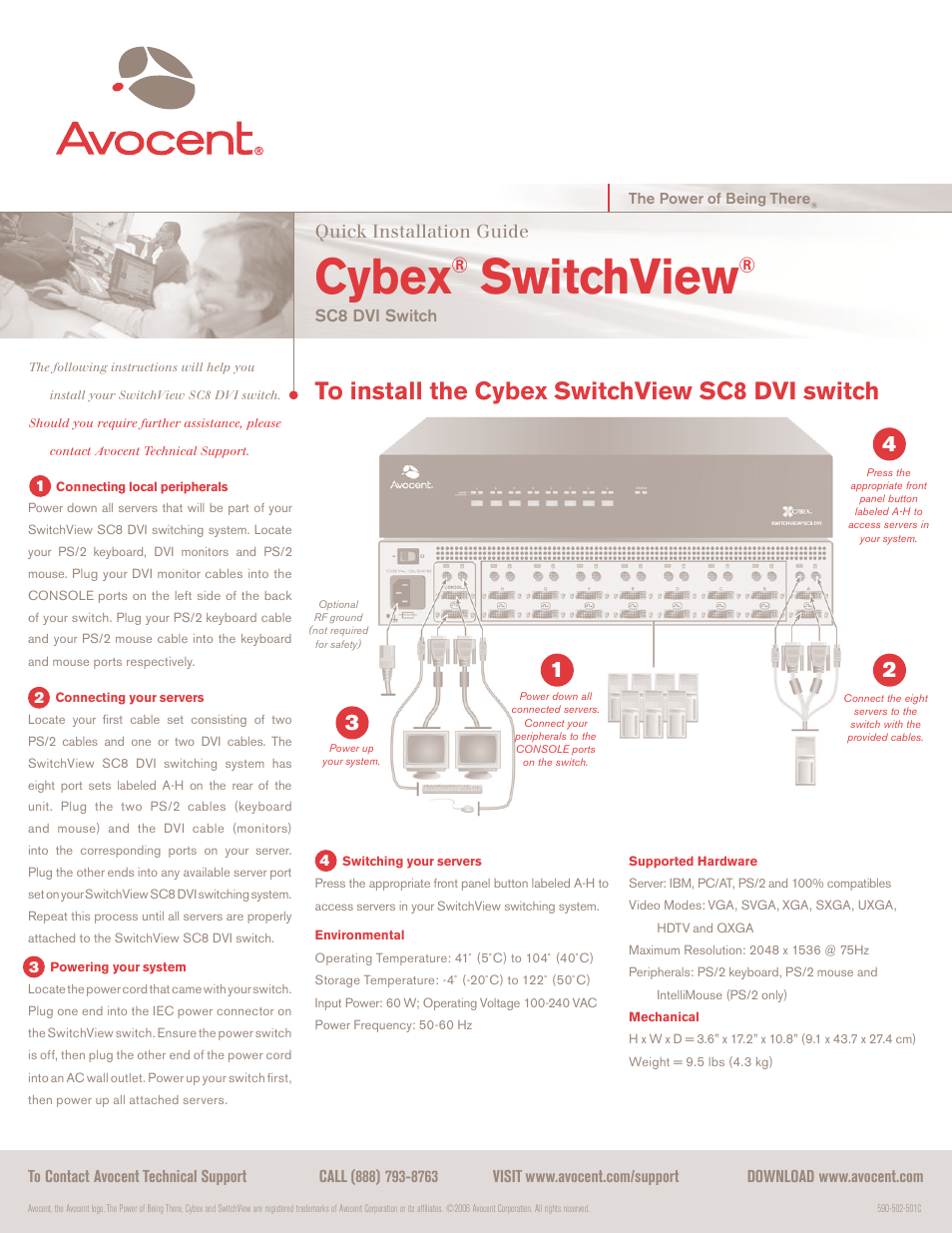 Avocent SC8 DVI User Manual | 2 pages