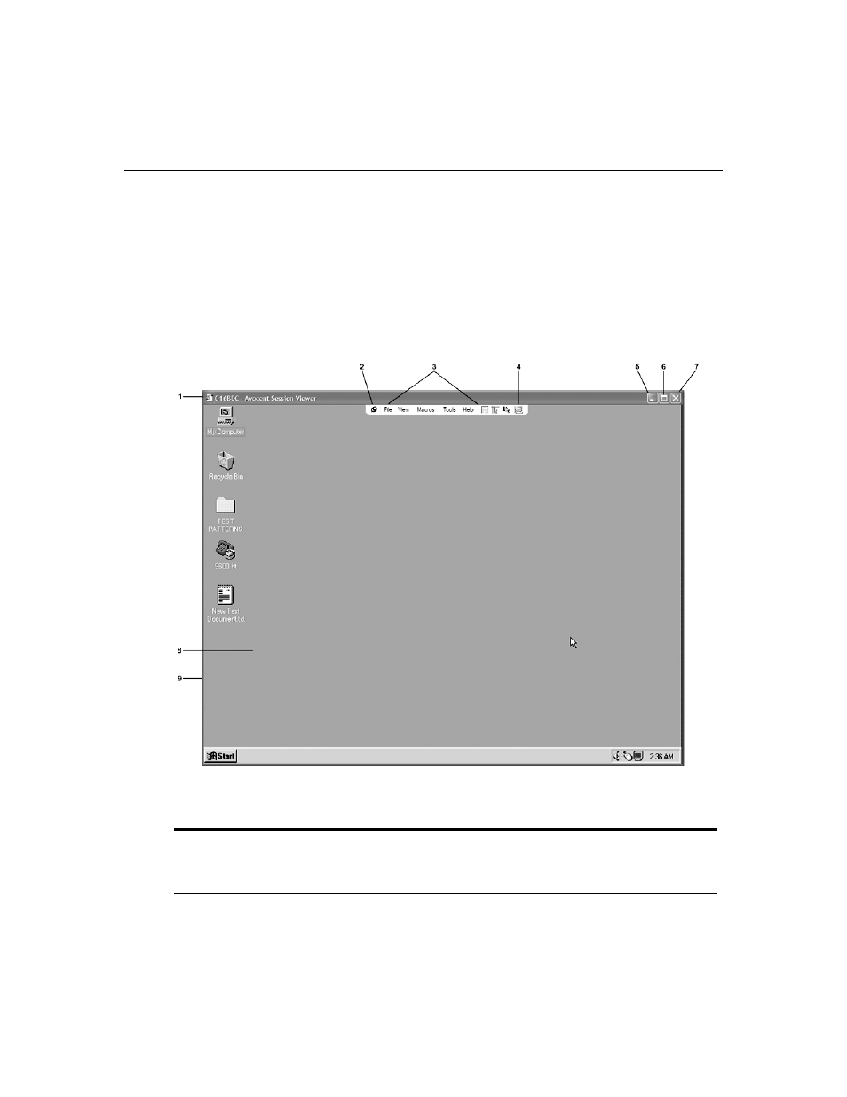 Window features, Table 19.1: video viewer window descriptions | Avocent Network Device SPC420 User Manual | Page 270 / 432