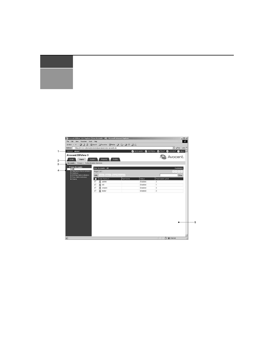 Dsview 3 explorer windows, Chapter 3: dsview 3 explorer windows | Avocent Network Device SPC420 User Manual | Page 43 / 432