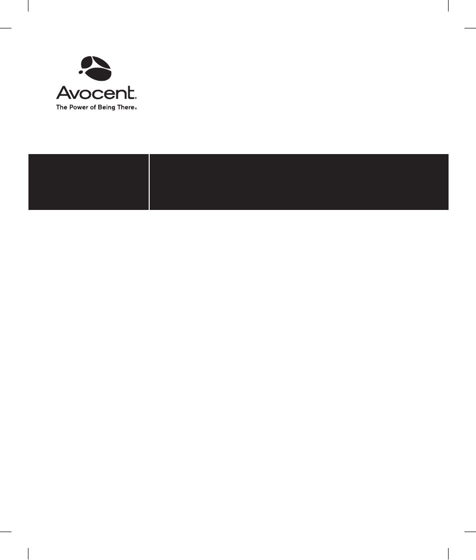 Avocent LongView Wireless Installer User Manual | Page 36 / 36