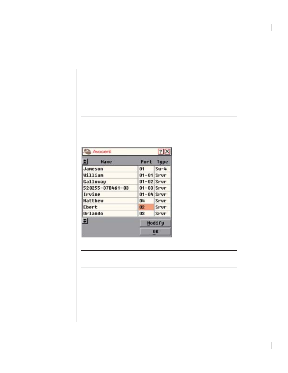 Assigning server or serial device names | Avocent DSR4010 User Manual | Page 34 / 80
