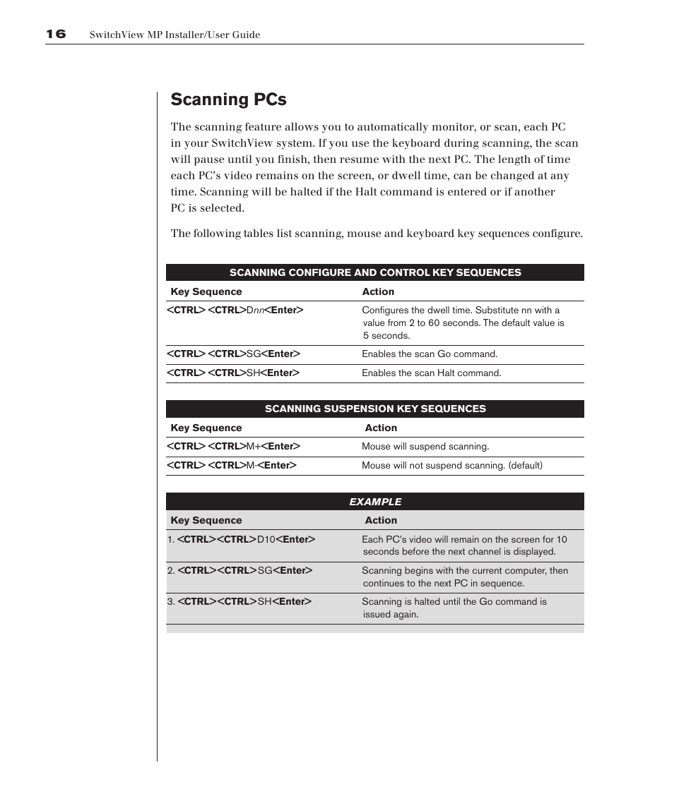 Scanning pcs | Avocent Eletric Keyboard User Manual | Page 22 / 34
