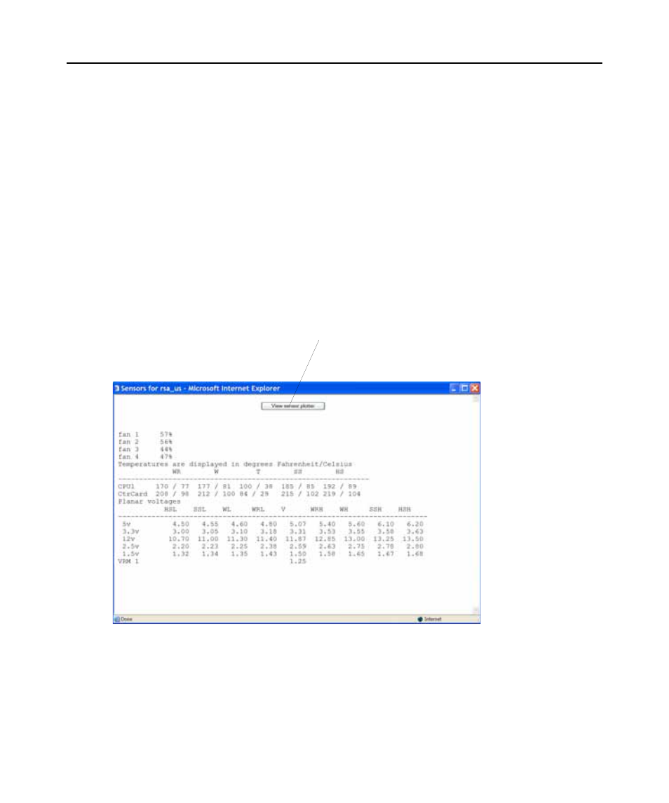 Viewing sensor data, Figure 3.5: example of unformatted sensor data | Avocent 5240 User Manual | Page 54 / 88
