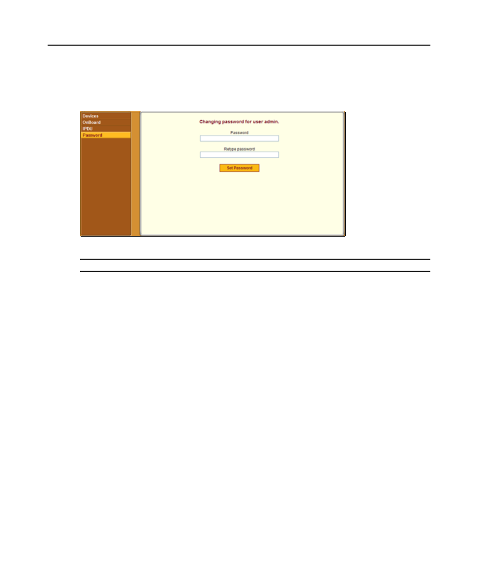 Configuring your password, To change your password, Figure 3.20: password screen | Avocent 5240 User Manual | Page 70 / 88