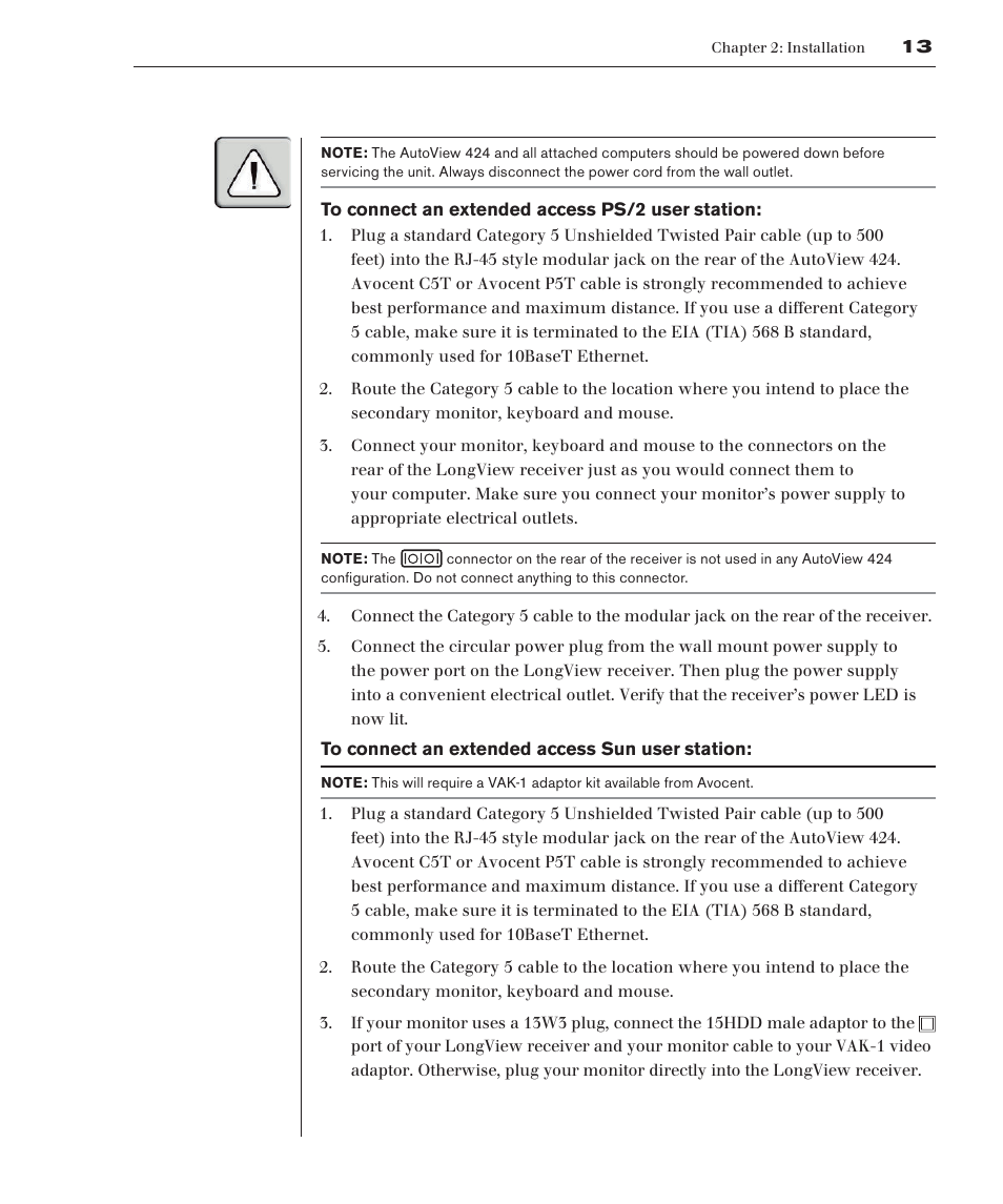 Avocent 416 User Manual | Page 19 / 56