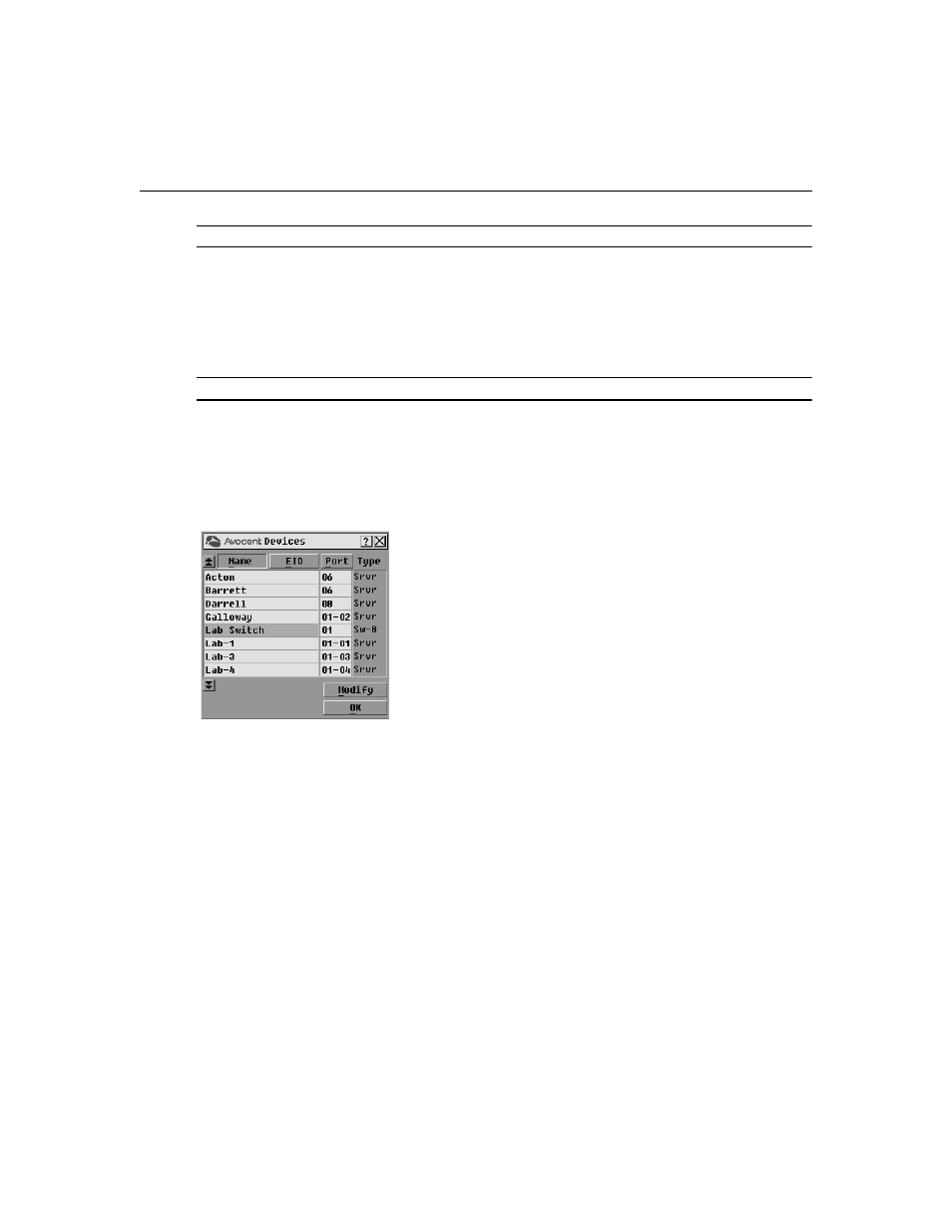 Assigning device types, Figure 3.6: devices | Avocent AutoView 1515 User Manual | Page 36 / 68