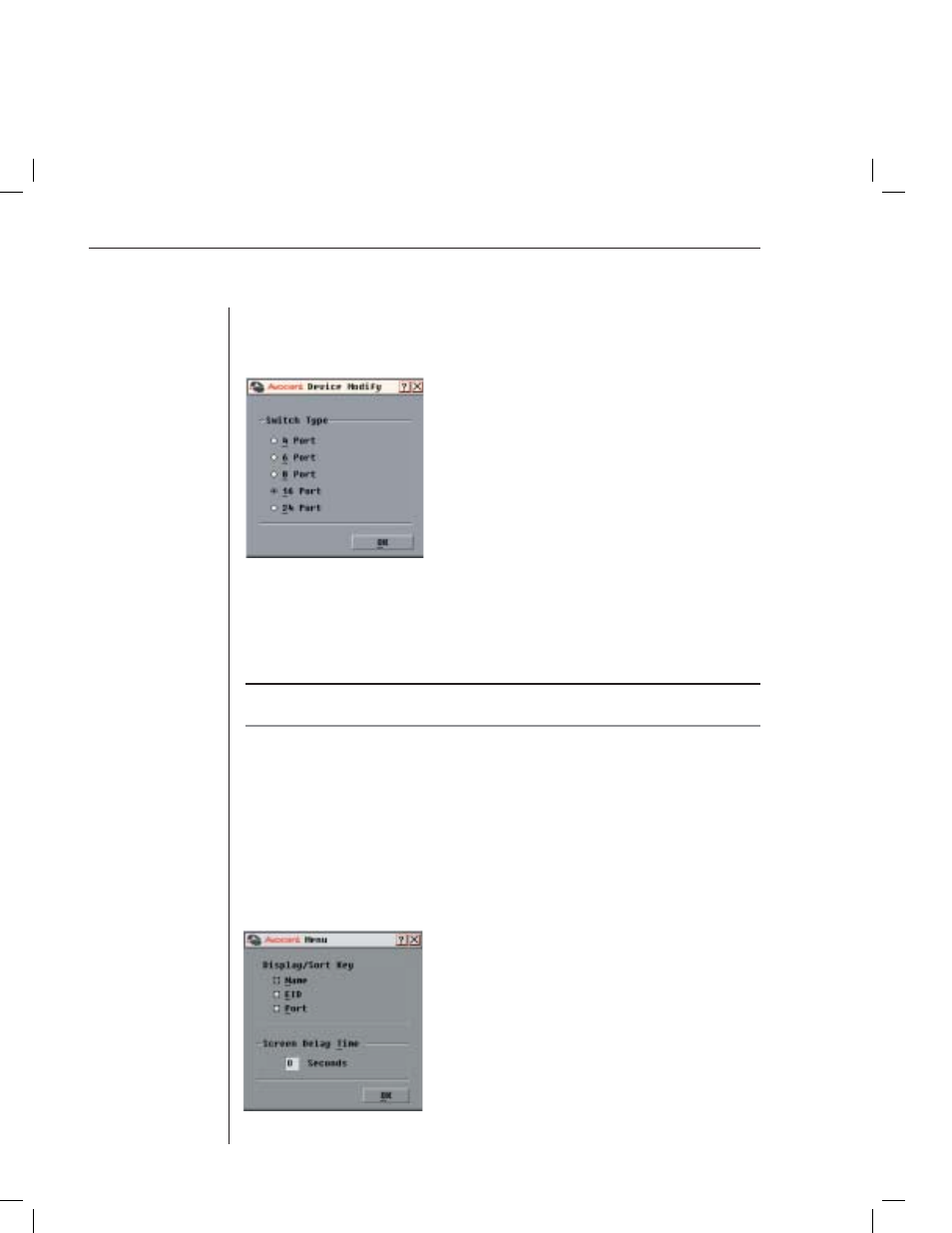 Changing the display behavior | Avocent 1000R User Manual | Page 32 / 72