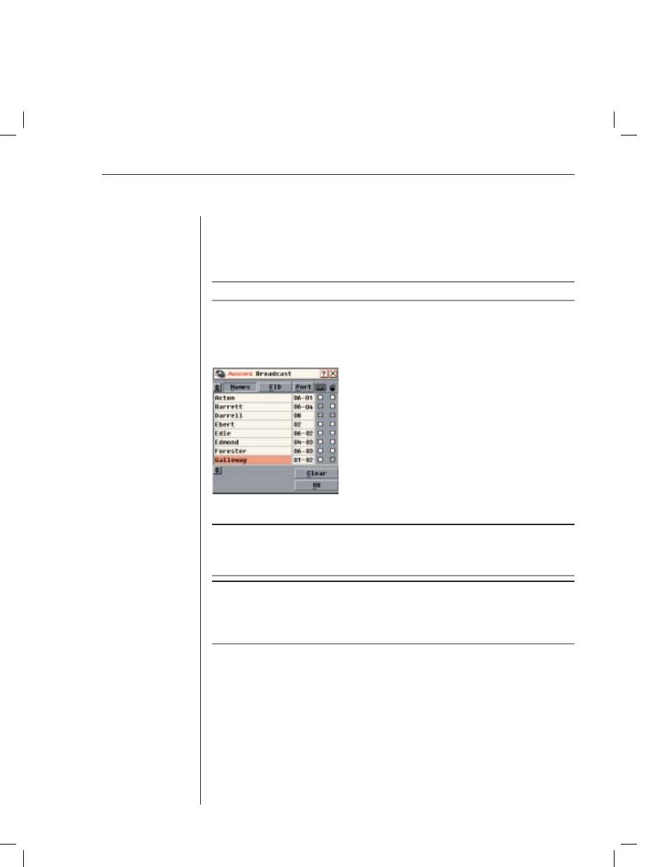 Broadcasting to servers | Avocent 1000R User Manual | Page 35 / 72