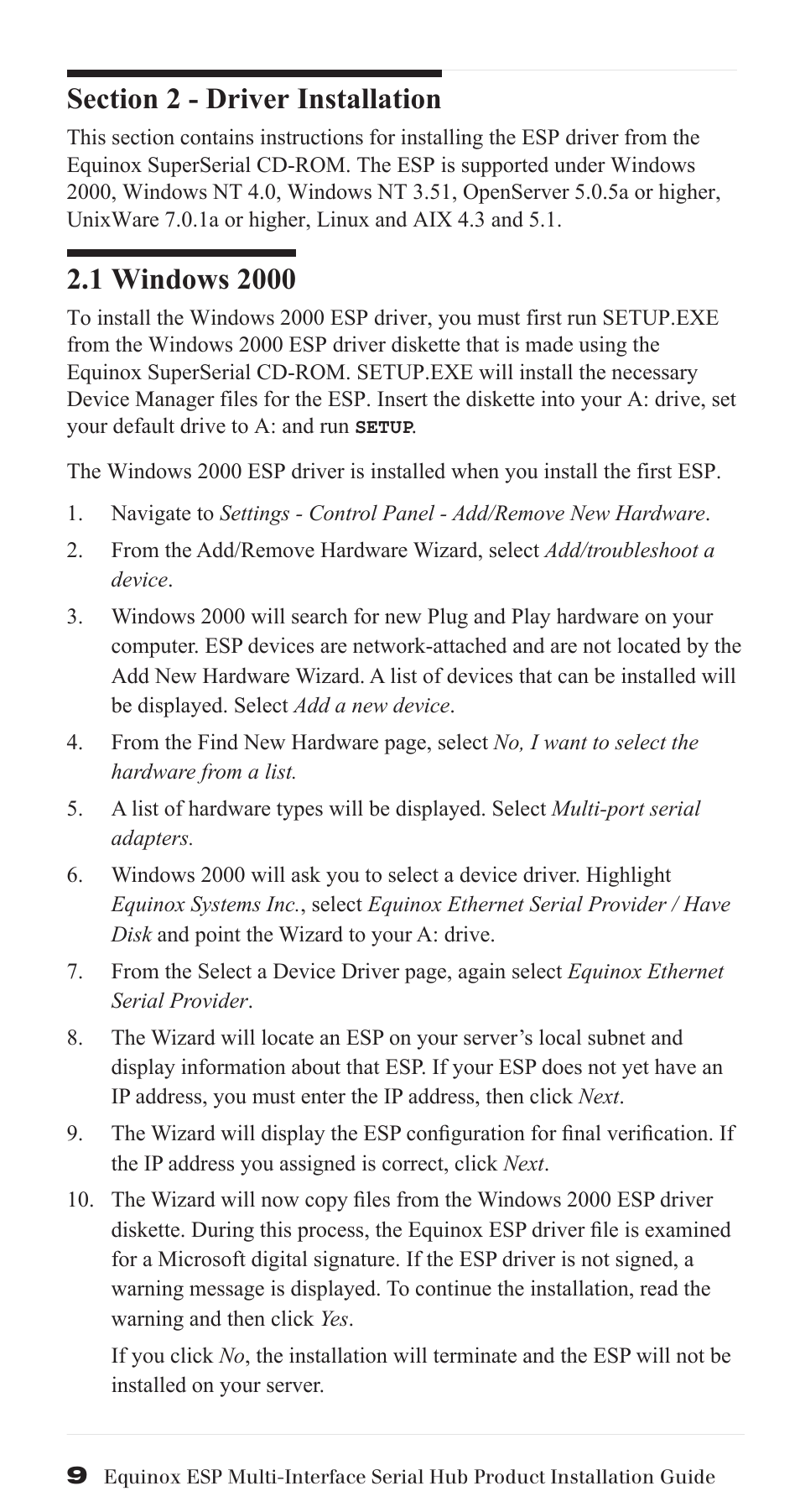 Avocent ESP Multi-Interface Serial Hub SuperSerial User Manual | Page 9 / 20