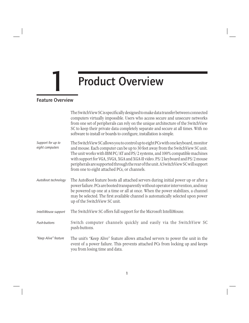 Product overview | Avocent SwitchView SC User Manual | Page 7 / 20