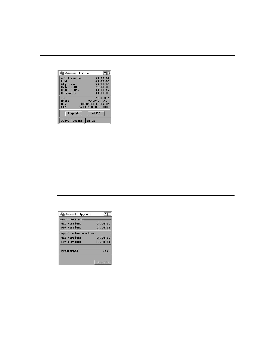 Upgrading your firmware | Avocent 2020 User Manual | Page 35 / 52