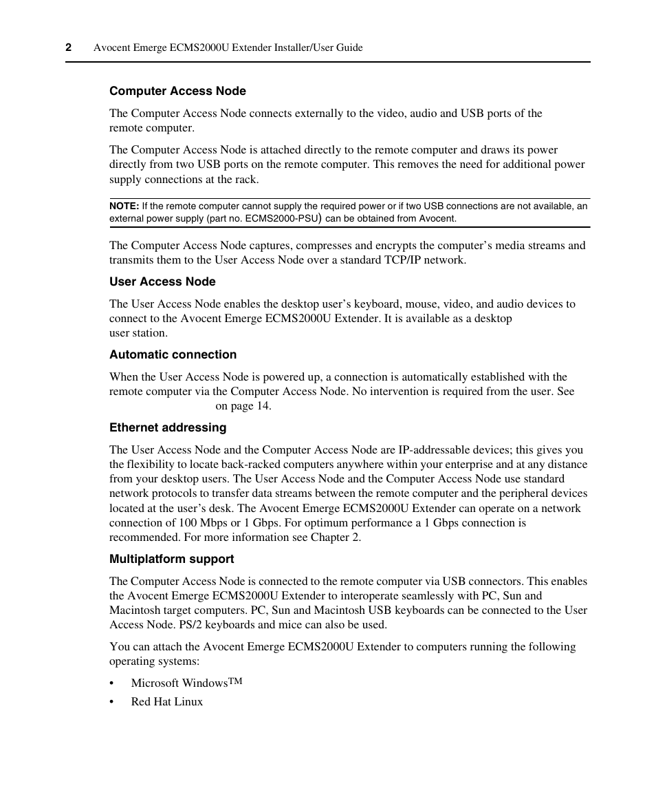 Avocent ECMS2000U User Manual | Page 13 / 62