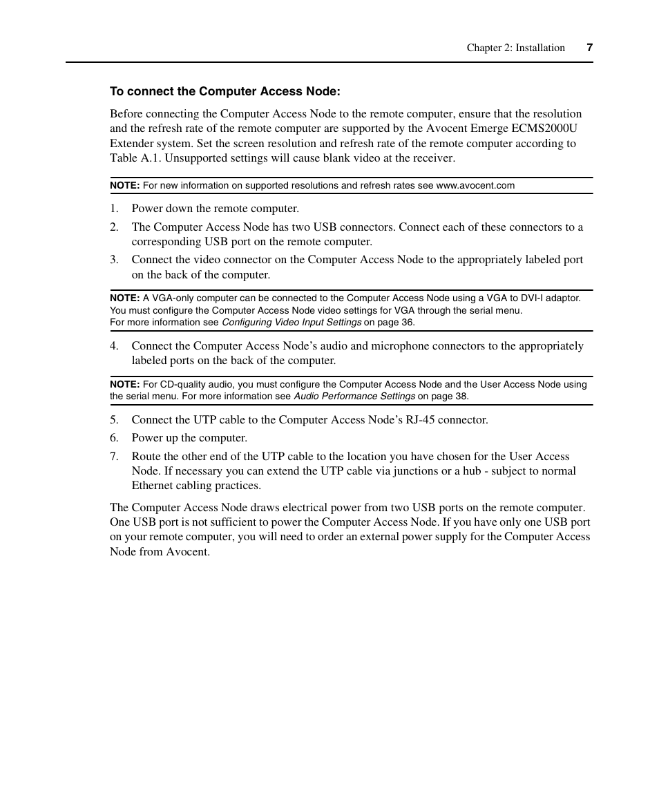 Avocent ECMS2000U User Manual | Page 18 / 62