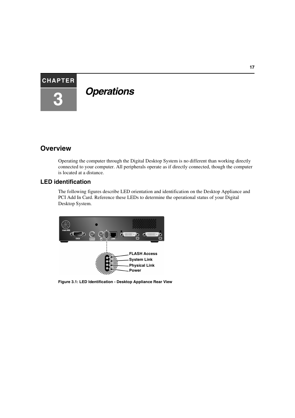 Led identification, Operations | Avocent L Series User Manual | Page 27 / 44