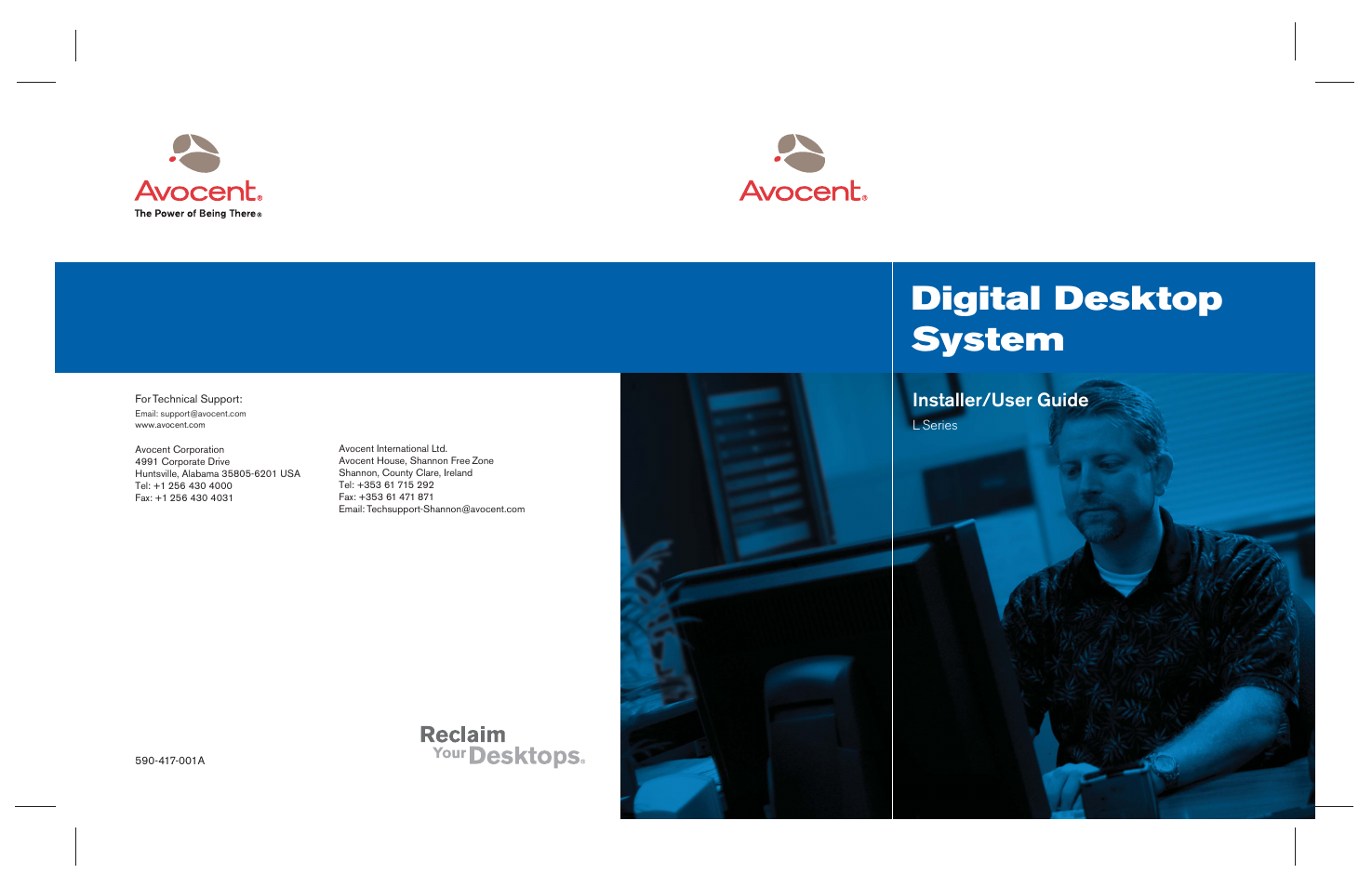 Digital desktop system, Installer/user guide | Avocent L Series User Manual | Page 44 / 44