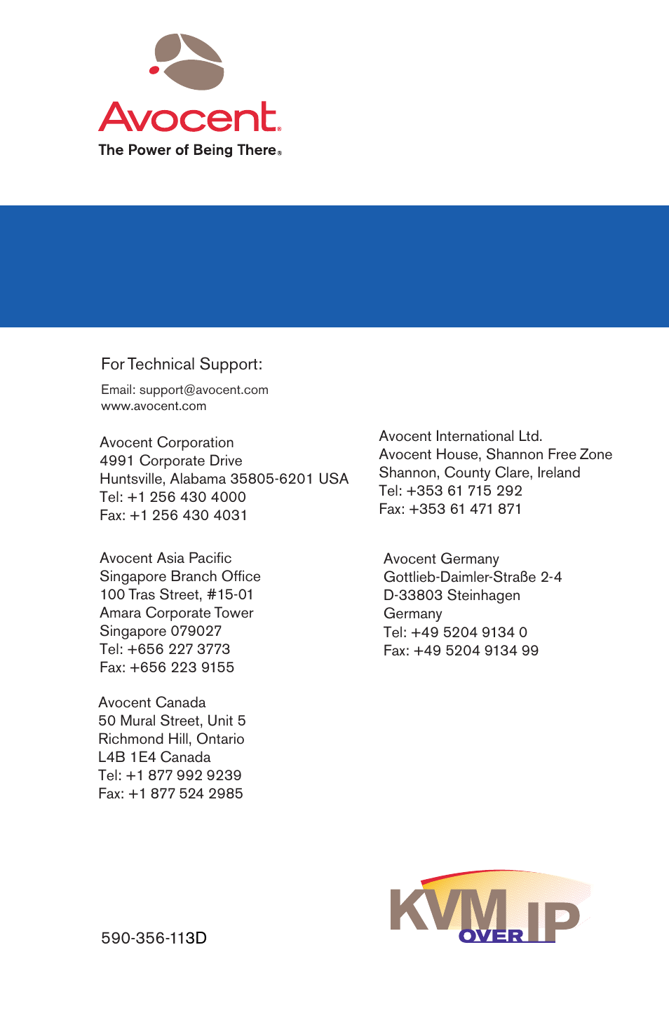 Avocent SwitchView User Manual | Page 60 / 60