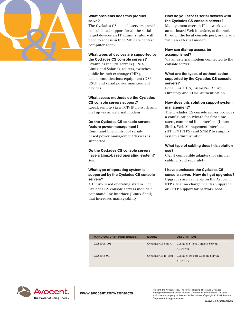 Avocent CCS4016-001 User Manual | Page 2 / 2