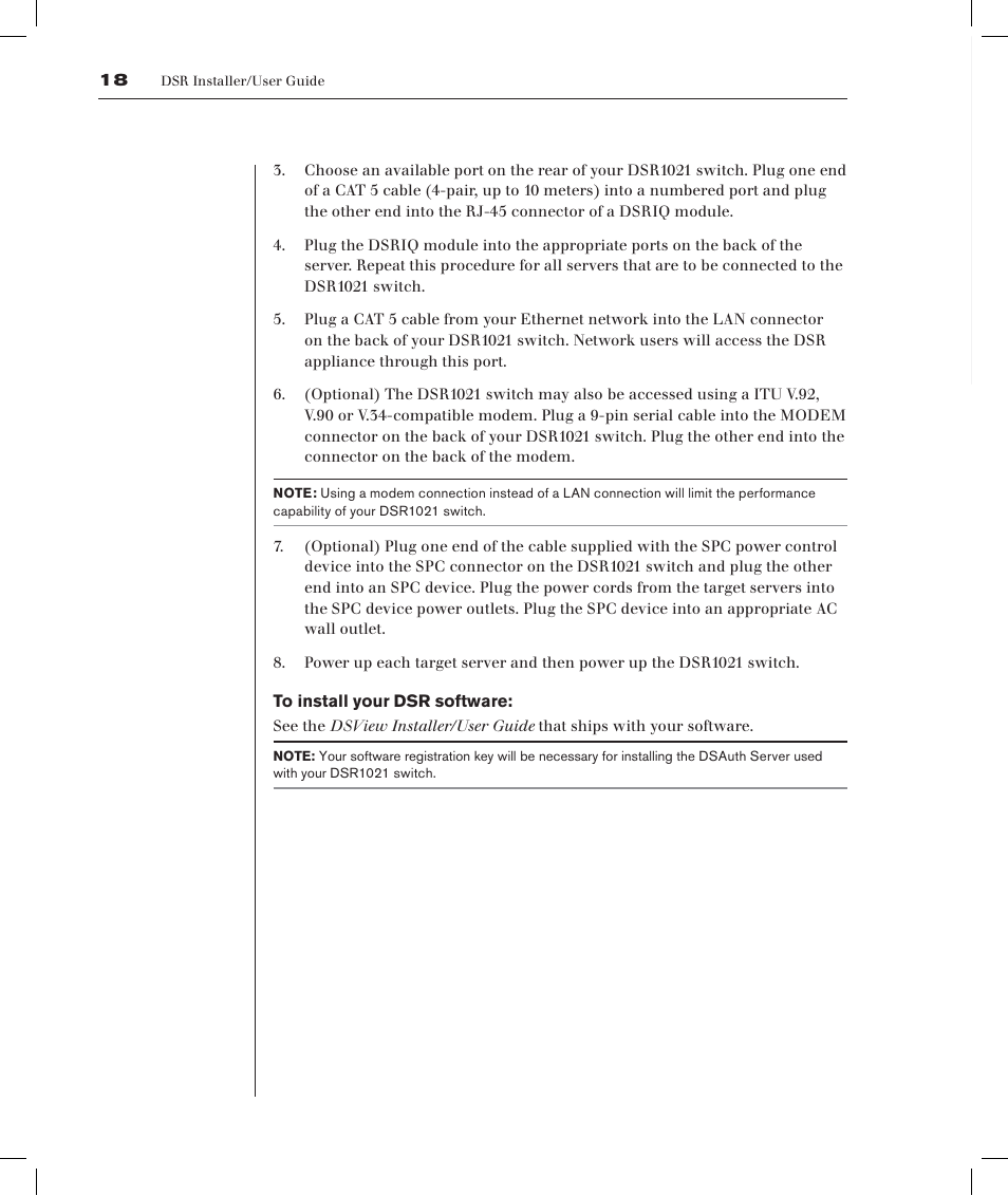 Avocent DSRTM 1021 User Manual | Page 22 / 79