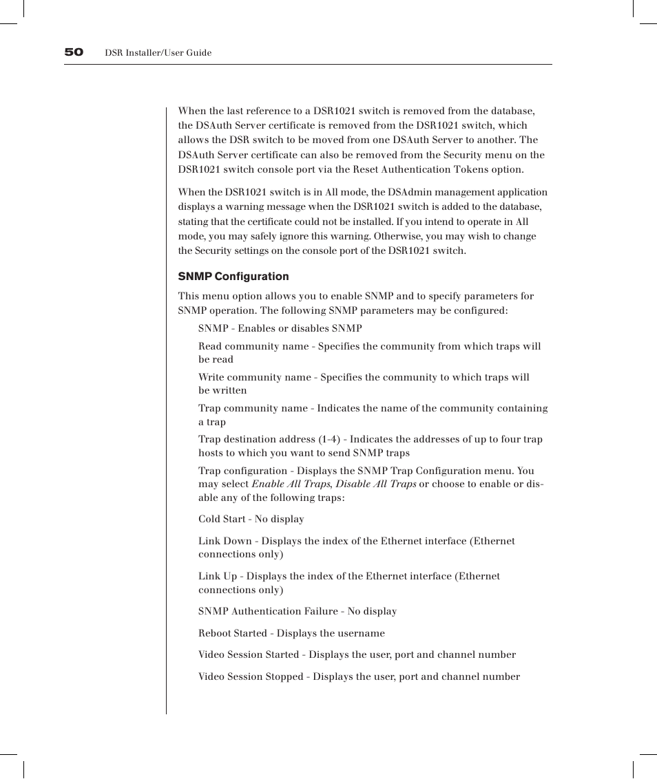 Avocent DSRTM 1021 User Manual | Page 52 / 79