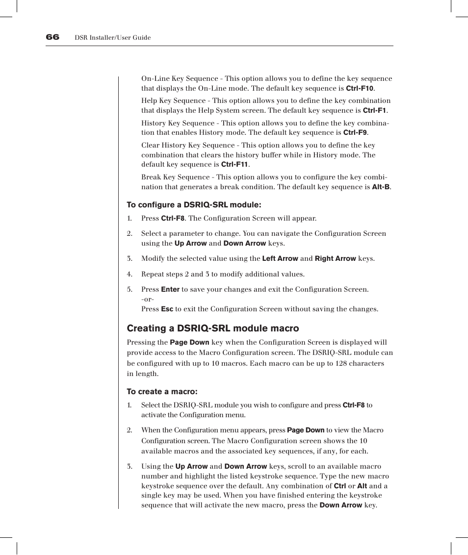 Creating a dsriq-srl module macro | Avocent DSRTM 1021 User Manual | Page 67 / 79