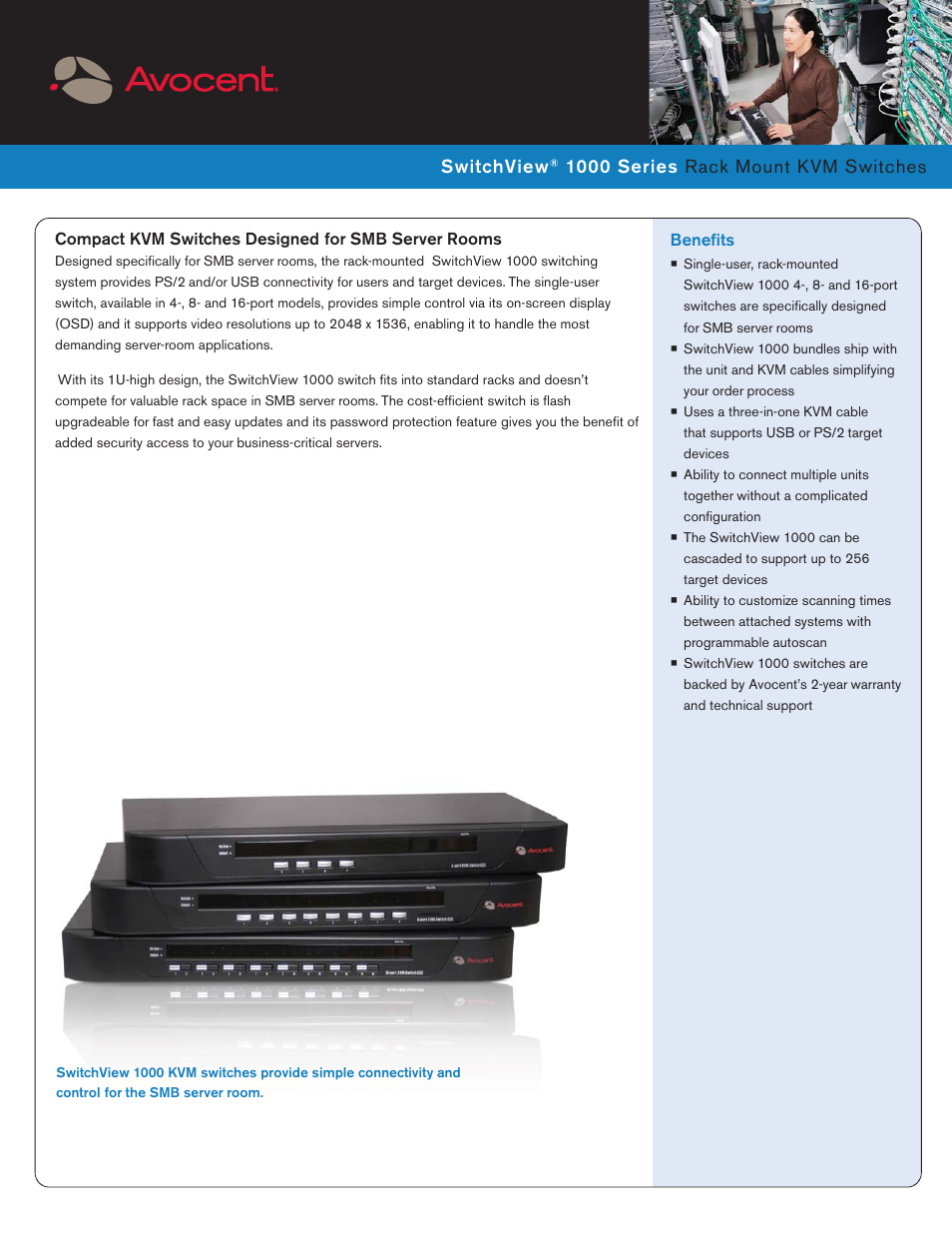 Avocent 1000 Series User Manual | 2 pages