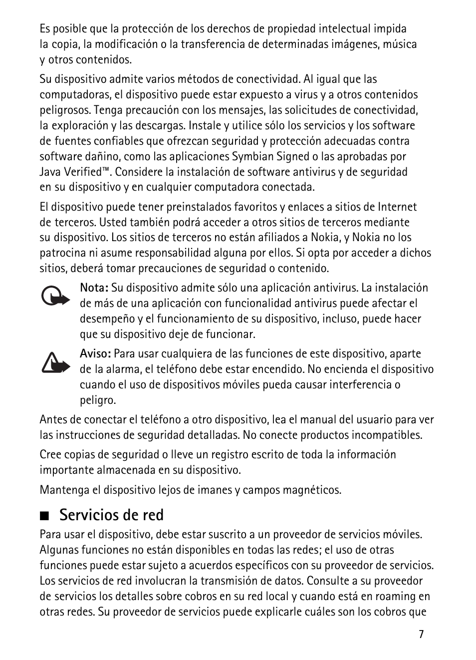 Servicios de red | Nokia 6750 User Manual | Page 73 / 139