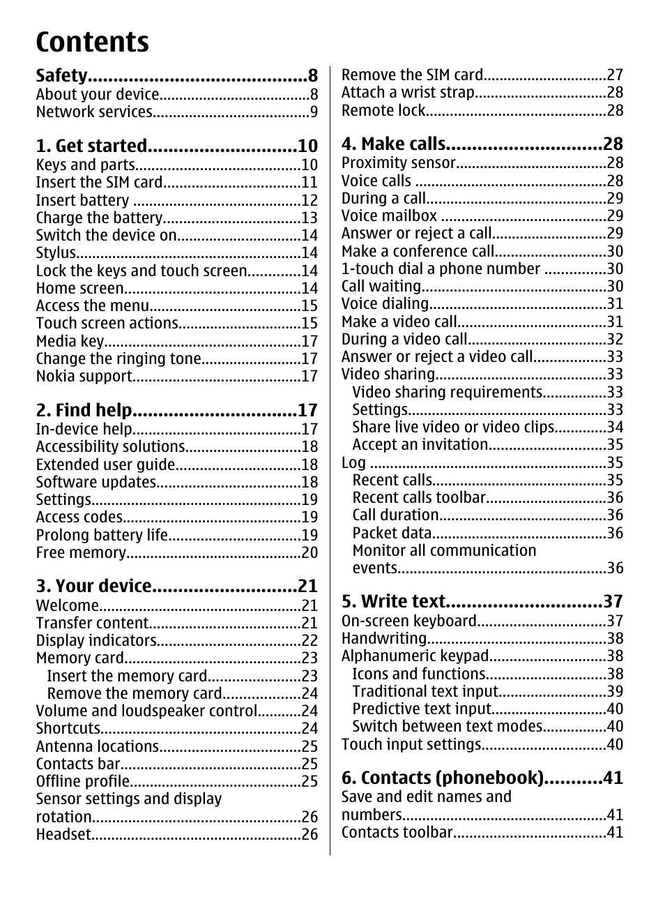 Nokia 5800 User Manual | Page 4 / 243