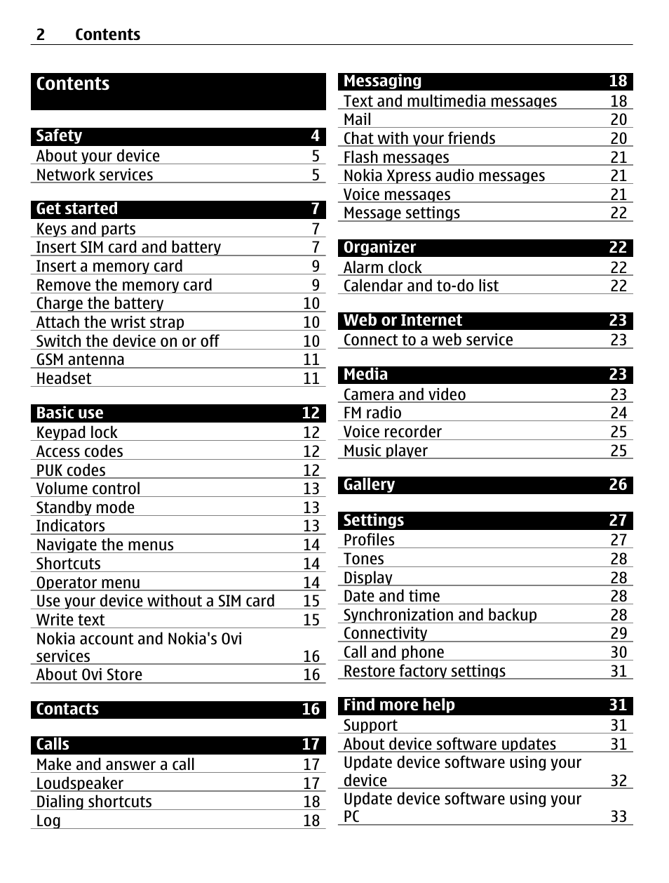 Nokia C2-01 User Manual | Page 2 / 39