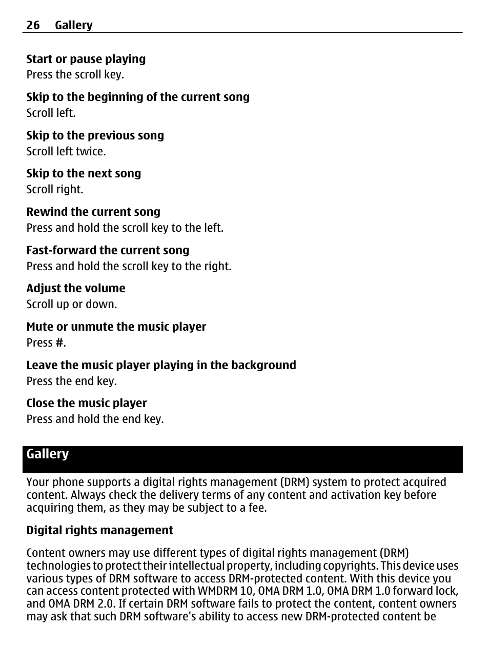 Gallery | Nokia C2-01 User Manual | Page 26 / 39