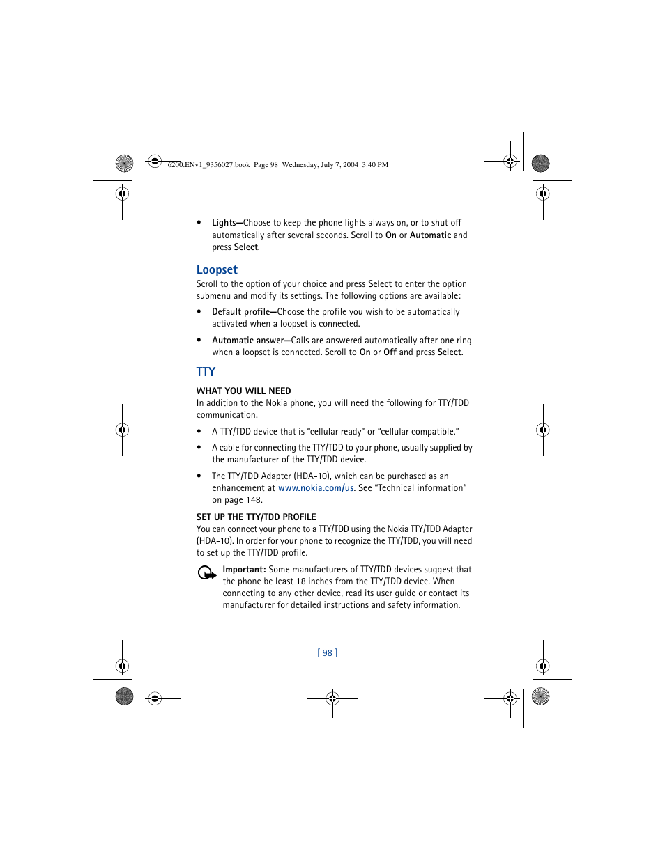 Loopset | Nokia 6200 User Manual | Page 107 / 193