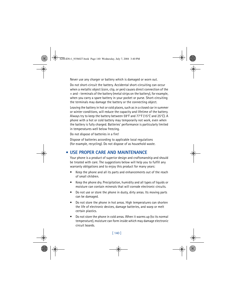 Use proper care and maintenance | Nokia 6200 User Manual | Page 149 / 193