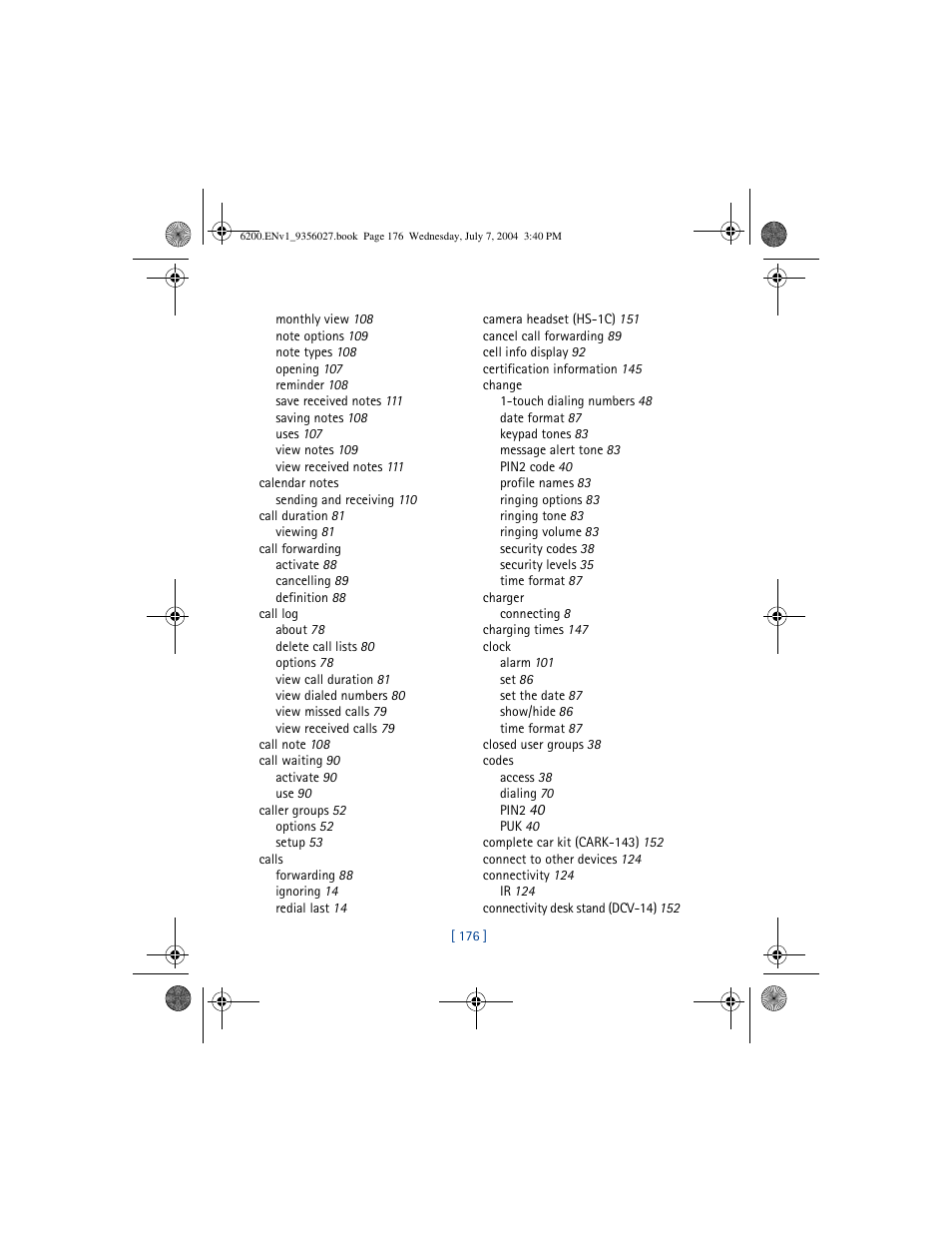 Nokia 6200 User Manual | Page 185 / 193