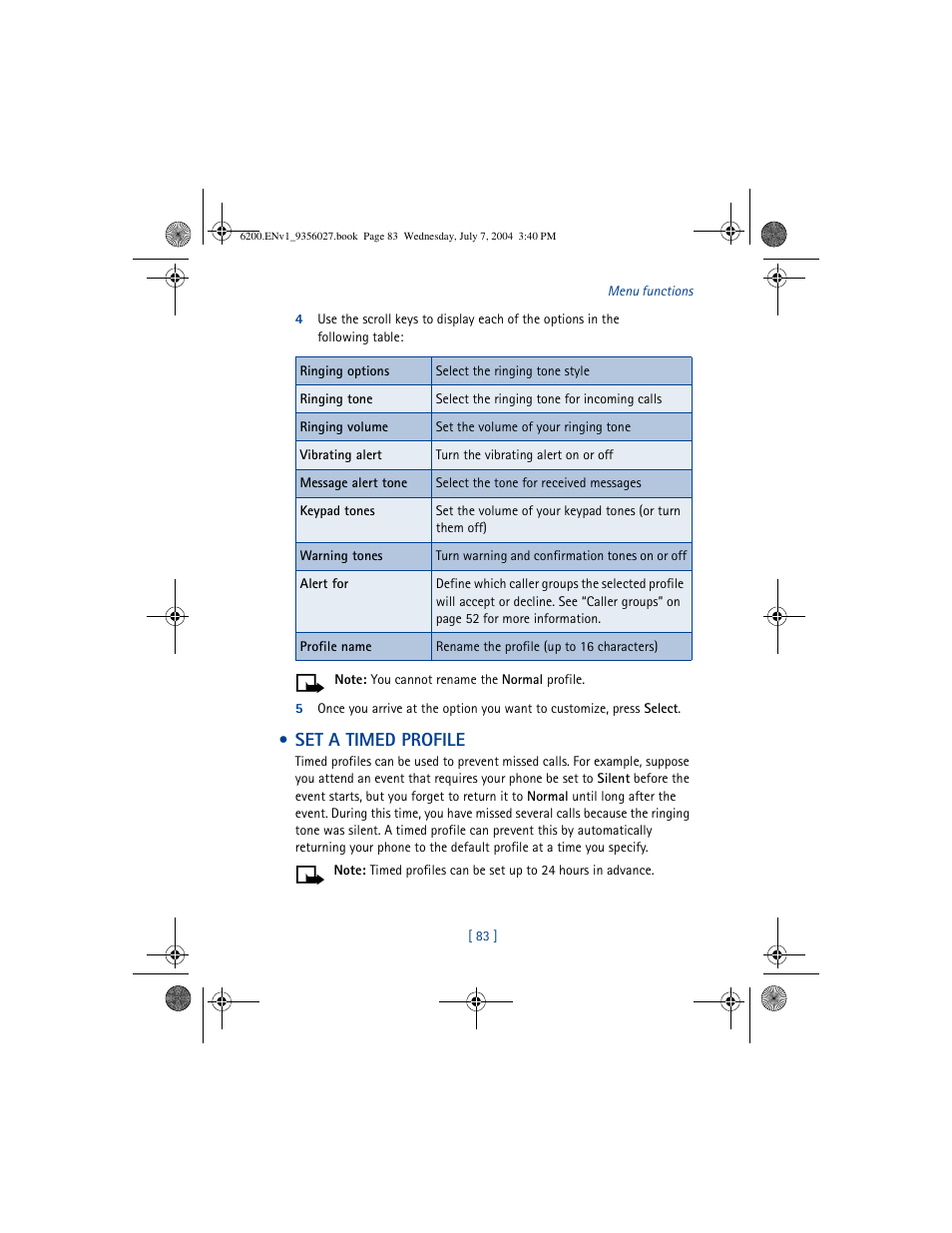 Set a timed profile, Use the calculator | Nokia 6200 User Manual | Page 92 / 193