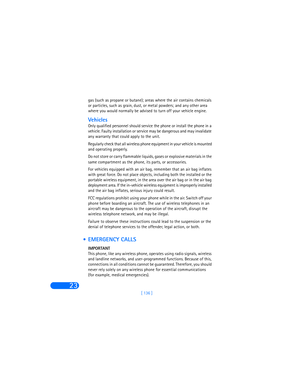 Vehicles, Emergency calls, Important | Nokia 6360 User Manual | Page 147 / 170