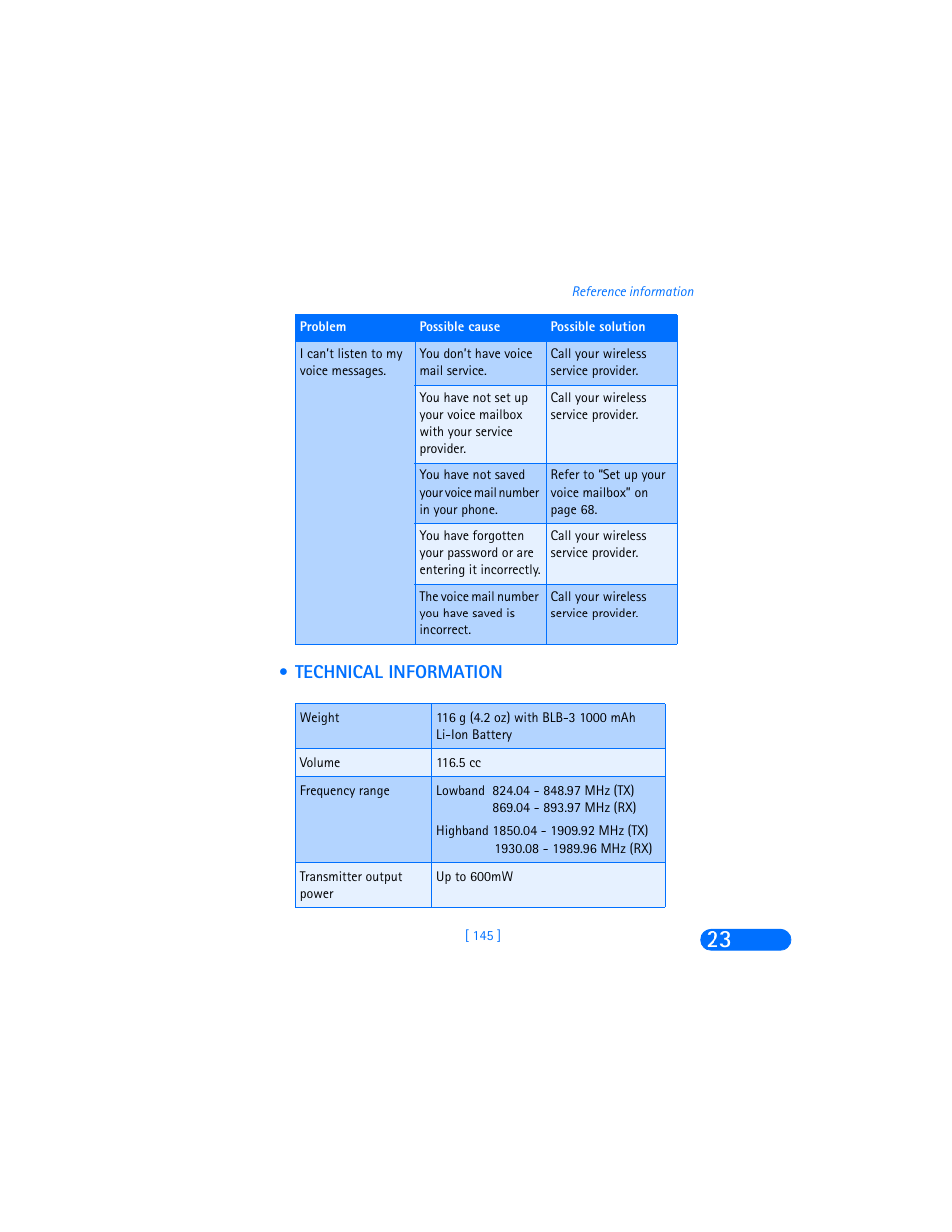 Technical information | Nokia 6360 User Manual | Page 156 / 170